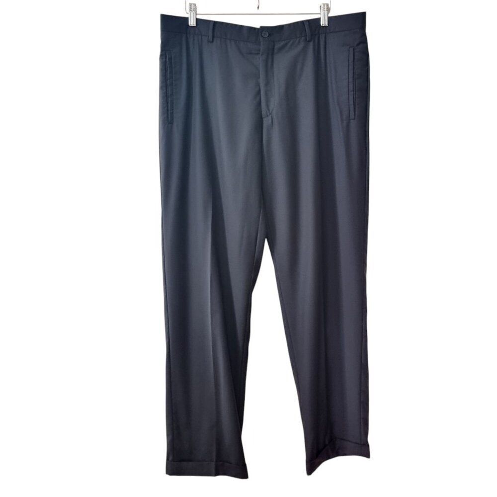 Giorgio Armani Men's Dark Navy Pleated Trousers - Made in Italy